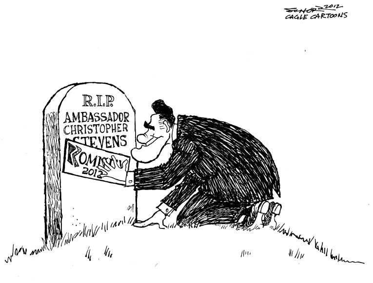 Political/Editorial Cartoon by Bill Schorr, Cagle Cartoons on US Embassies Attacked