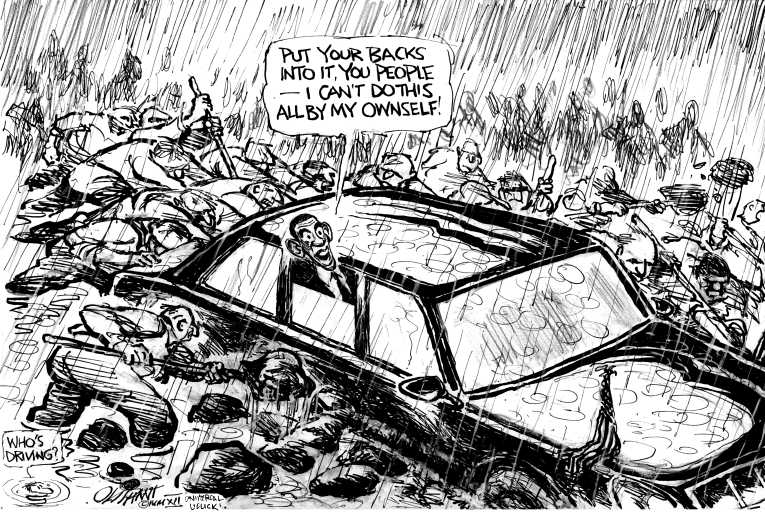 Political/Editorial Cartoon by Pat Oliphant, Universal Press Syndicate on Convention Exceeds Expectations