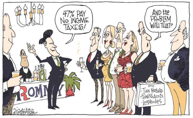 Political/Editorial Cartoon by Signe Wilkinson, Philadelphia Daily News on Romney Refines Message