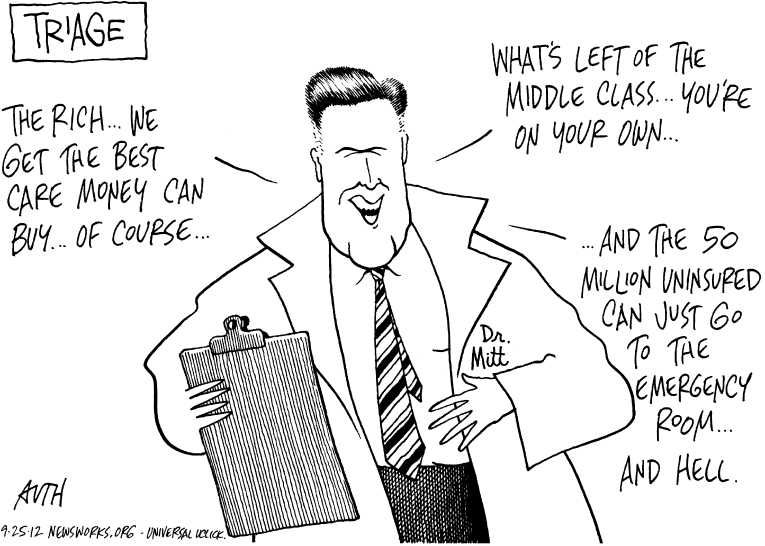 Political/Editorial Cartoon by Tony Auth, Philadelphia Inquirer on Debates Loom Large