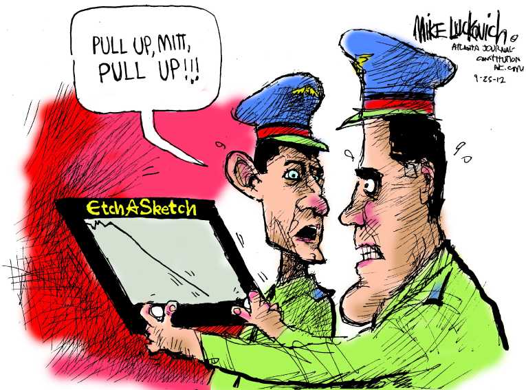 Political/Editorial Cartoon by Mike Luckovich, Atlanta Journal-Constitution on Debates Loom Large