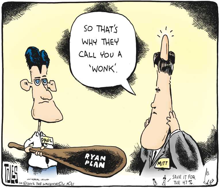 Political/Editorial Cartoon by Tom Toles, Washington Post on Differences Becoming More Apparent
