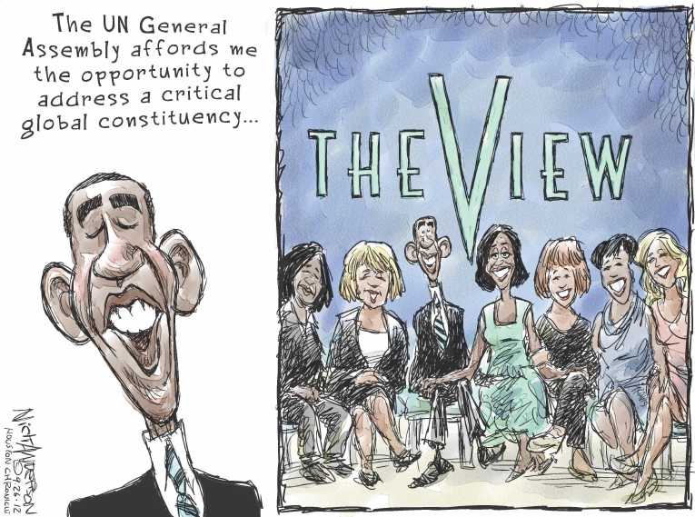 Political/Editorial Cartoon by Nick Anderson, Houston Chronicle on Differences Becoming More Apparent