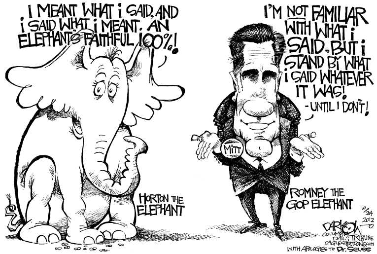 Political/Editorial Cartoon by John Darkow, Columbia Daily Tribune, Missouri on Race Is Neck and Neck