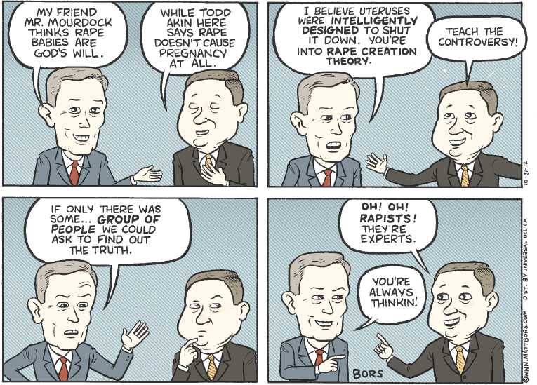 Political/Editorial Cartoon by Matt Bors on GOP Doubling Down on Women