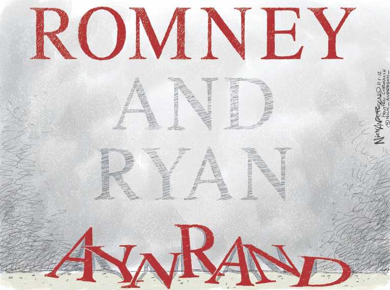 Political/Editorial Cartoon by Clay Bennett, Chattanooga Times Free Press on Romney Going for Broke