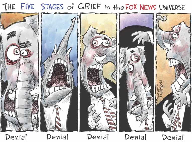 Political/Editorial Cartoon by Nick Anderson, Houston Chronicle on Republicans Shocked by Losses