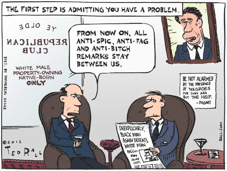 Political/Editorial Cartoon by Ted Rall on Republicans Shocked by Losses
