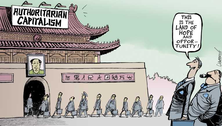 Political/Editorial Cartoon by Patrick Chappatte, International Herald Tribune on In Other News