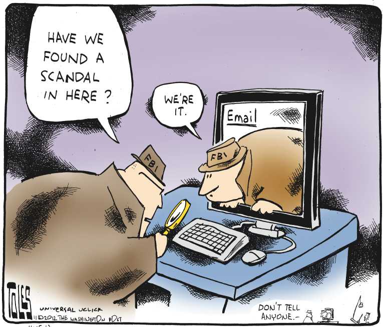 Political/Editorial Cartoon by Tom Toles, Washington Post on Petraeus Admits Affair, Resigns