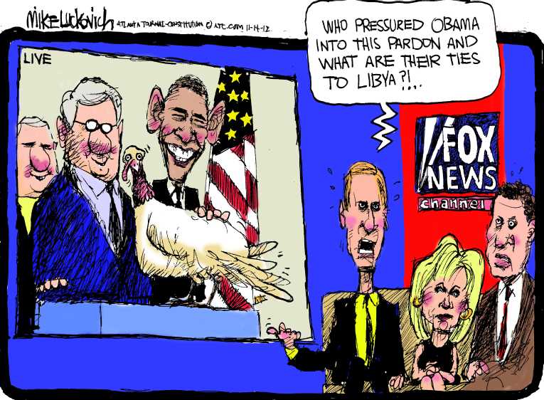 Political/Editorial Cartoon by Mike Luckovich, Atlanta Journal-Constitution on Americans Celebrate Thanksgiving