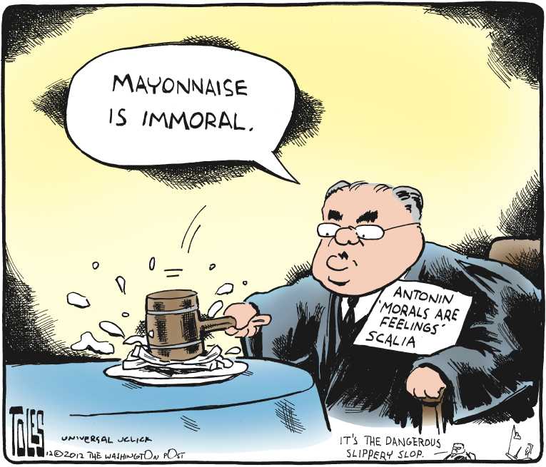 Political/Editorial Cartoon by Tom Toles, Washington Post on Right Wing Doubles Down