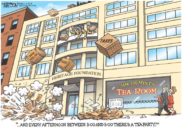 Political/Editorial Cartoon by RJ Matson, Cagle Cartoons on Right Wing Doubles Down