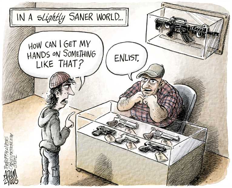 Political/Editorial Cartoon by Adam Zyglis, The Buffalo News on 27 Dead in School Massacre