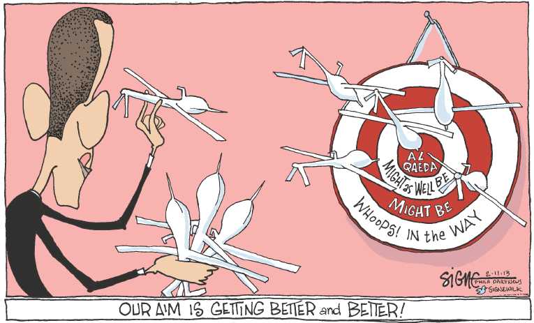 Political/Editorial Cartoon by Signe Wilkinson, Philadelphia Daily News on US Escalates War