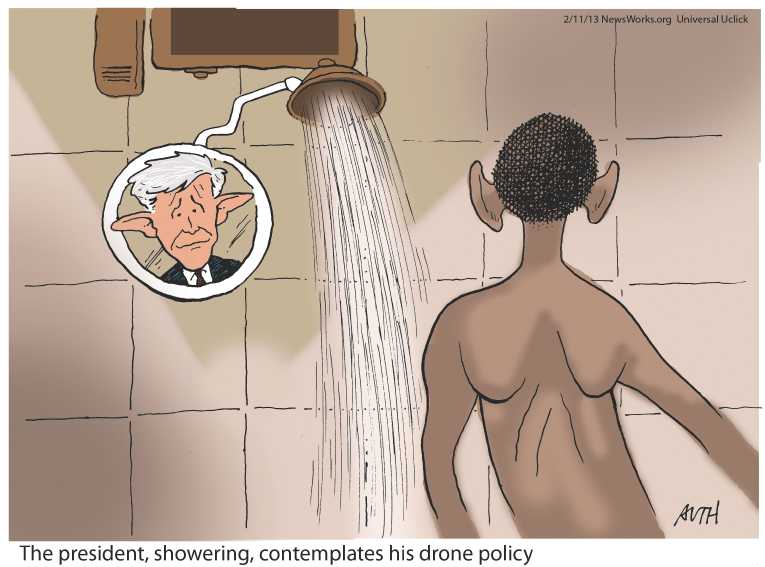 Political/Editorial Cartoon by Tony Auth, Philadelphia Inquirer on US Escalates War