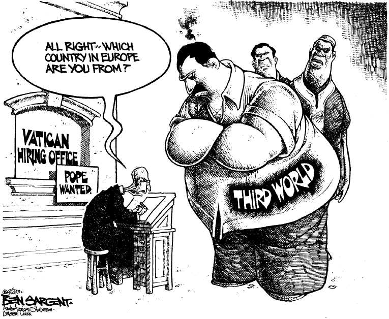 Political/Editorial Cartoon by Ben Sargent, Austin American-Statesman on Pope Announces Retirement