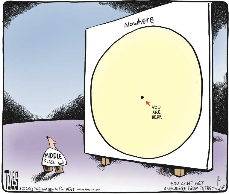 Political/Editorial Cartoon by Tom Toles, Washington Post on Stock Market Soaring