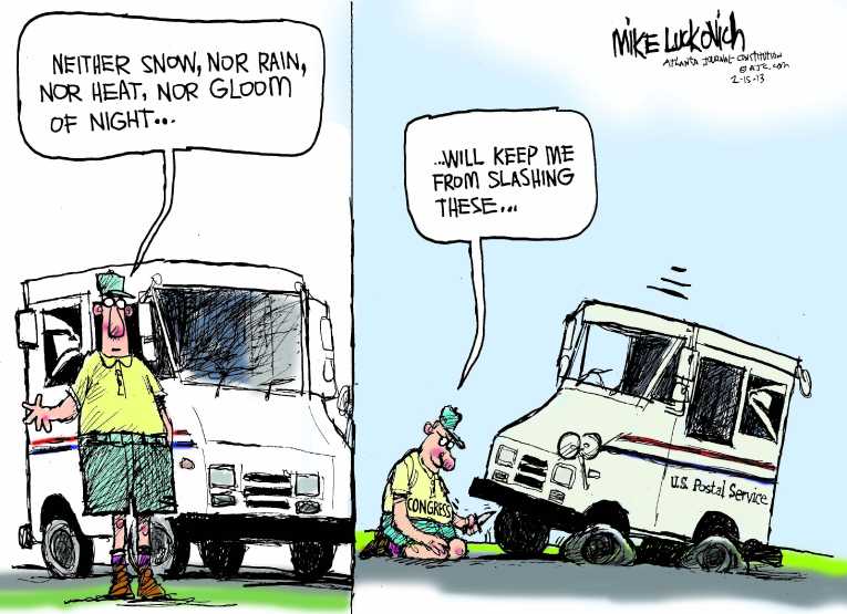 Political/Editorial Cartoon by Mike Luckovich, Atlanta Journal-Constitution on In Other News