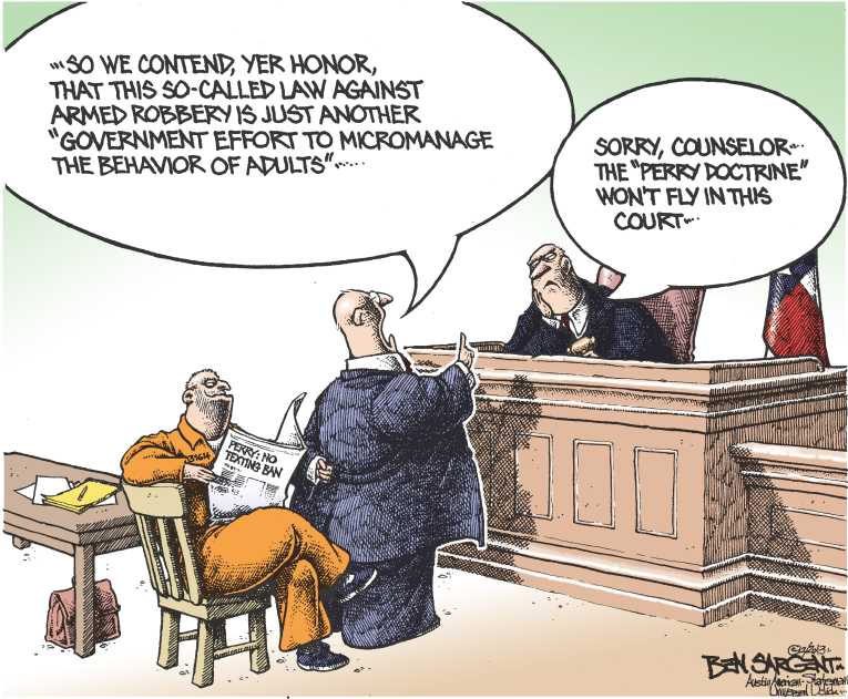 Political/Editorial Cartoon by Ben Sargent, Austin American-Statesman on In Other News