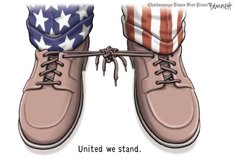 Political/Editorial Cartoon by Clay Bennett, Chattanooga Times Free Press on Sequester Commences