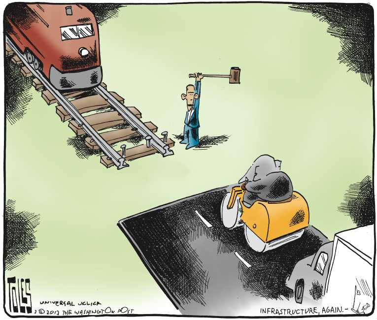Political/Editorial Cartoon by Tom Toles, Washington Post on Sequester Continues
