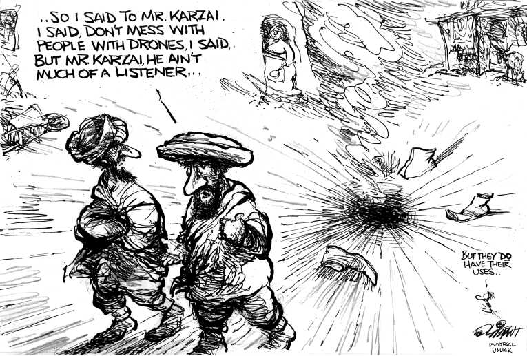 Political/Editorial Cartoon by Pat Oliphant, Universal Press Syndicate on In Other News
