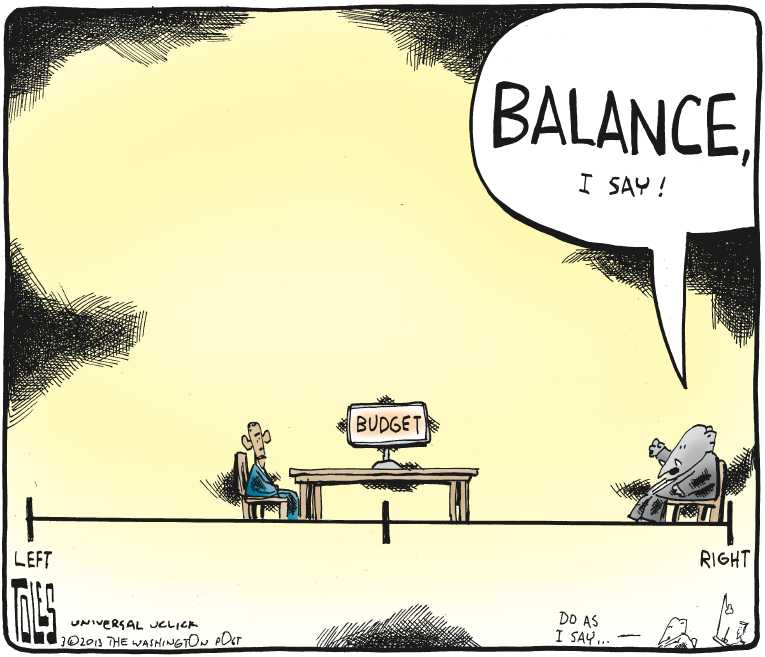 Political/Editorial Cartoon by Tom Toles, Washington Post on GOP Digs In