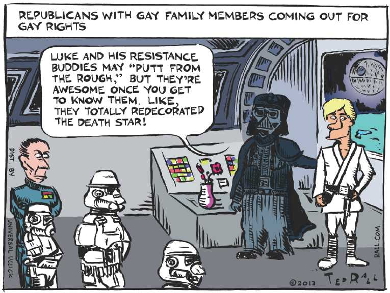 Political/Editorial Cartoon by Ted Rall on GOP Rallying Around Base