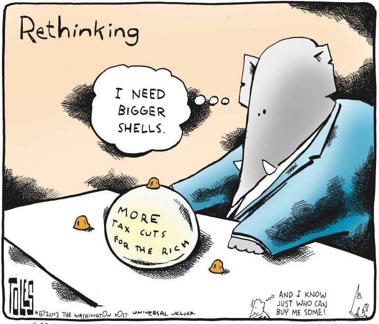 Political/Editorial Cartoon by Tom Toles, Washington Post on In Other News