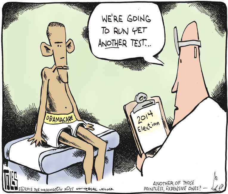 Political/Editorial Cartoon by Tom Toles, Washington Post on Americans Respond to GOP’s Push