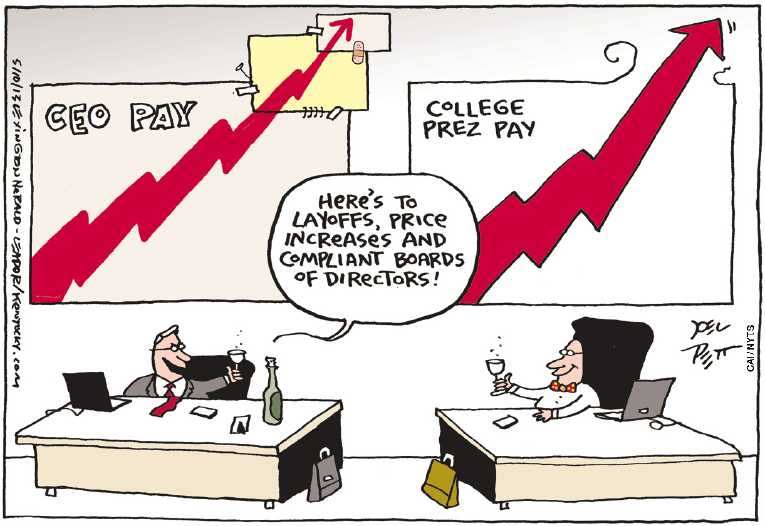 Political/Editorial Cartoon by Joel Pett, Lexington Herald-Leader, CWS/CartoonArts Intl. on Stock Market Hits Record High