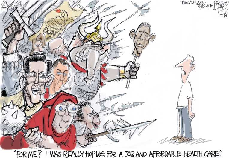 Political/Editorial Cartoon by Pat Bagley, Salt Lake Tribune on Consumer Confidence Still Shaky