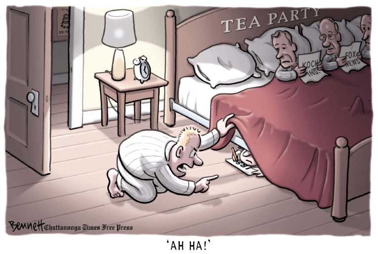 Political/Editorial Cartoon by Clay Bennett, Chattanooga Times Free Press on Scandals Rock Obama Presidency