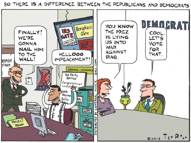 Political/Editorial Cartoon by Ted Rall on Scandals Rock Obama Presidency