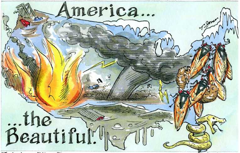 Political/Editorial Cartoon by Taylor Jones, Tribune Media Services on Earth Experiences Changes