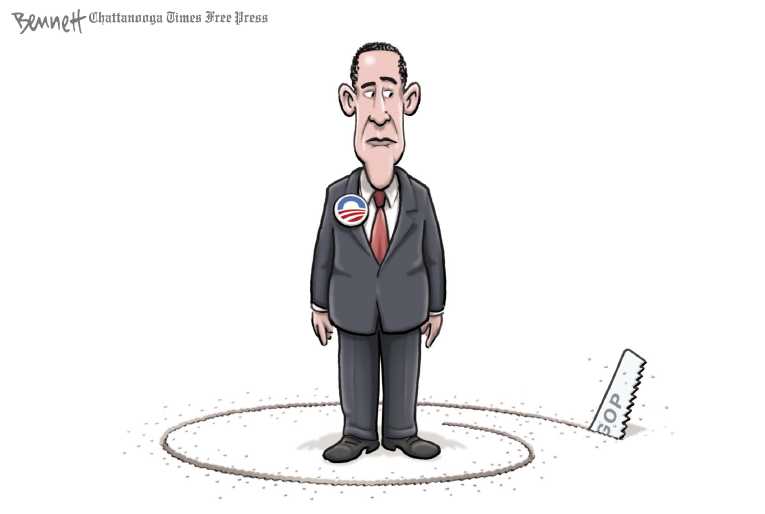 Political/Editorial Cartoon by Clay Bennett, Chattanooga Times Free Press on Negotiations Continue