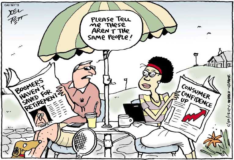 Political/Editorial Cartoon by Joel Pett, Lexington Herald-Leader, CWS/CartoonArts Intl. on Middle Class Unaffected by Recovery