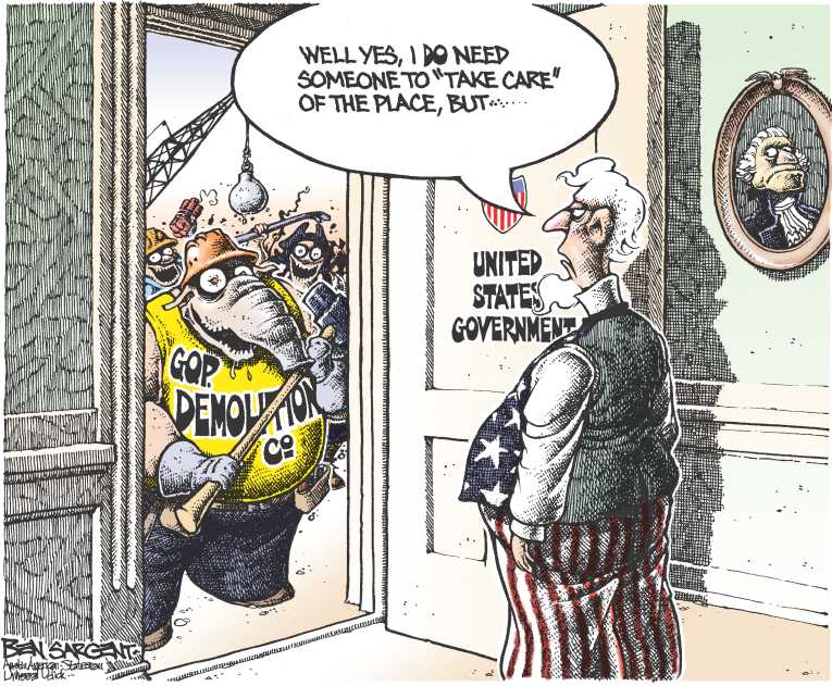 Political/Editorial Cartoon by Ben Sargent, Austin American-Statesman on Republicans Appealing to Younger Set