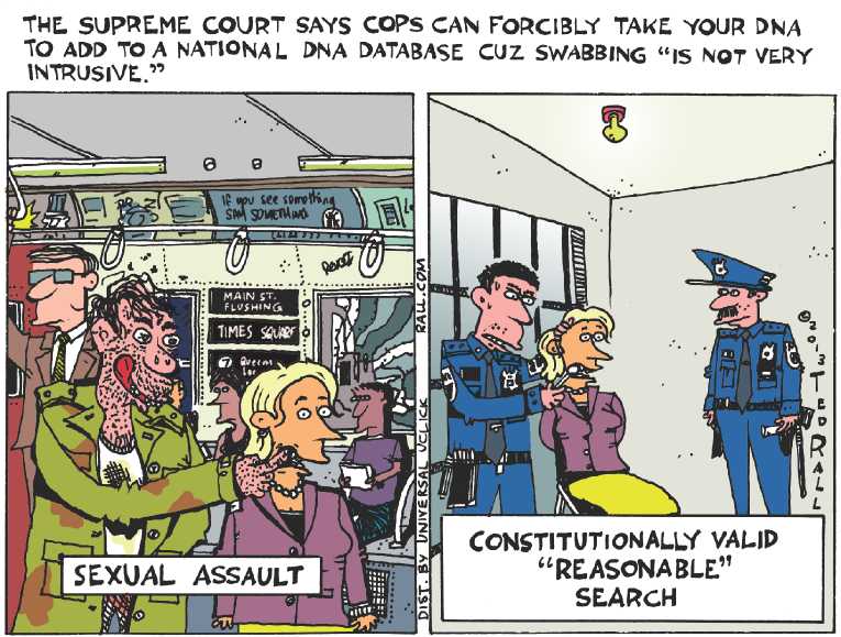 Political/Editorial Cartoon by Ted Rall on Obama Defends Domestic Spying