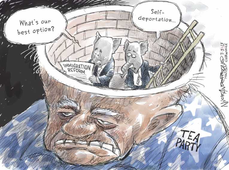 Political/Editorial Cartoon by Nick Anderson, Houston Chronicle on GOP Zeroes In on Abortion