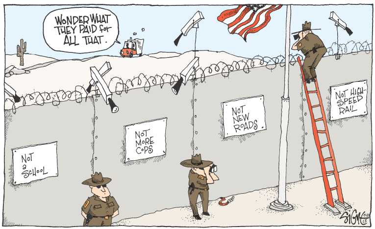 Political/Editorial Cartoon by Signe Wilkinson, Philadelphia Daily News on Republicans Fighting for Life