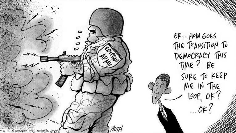 Political/Editorial Cartoon by Tony Auth, Philadelphia Inquirer on Egpytian Government Evolving