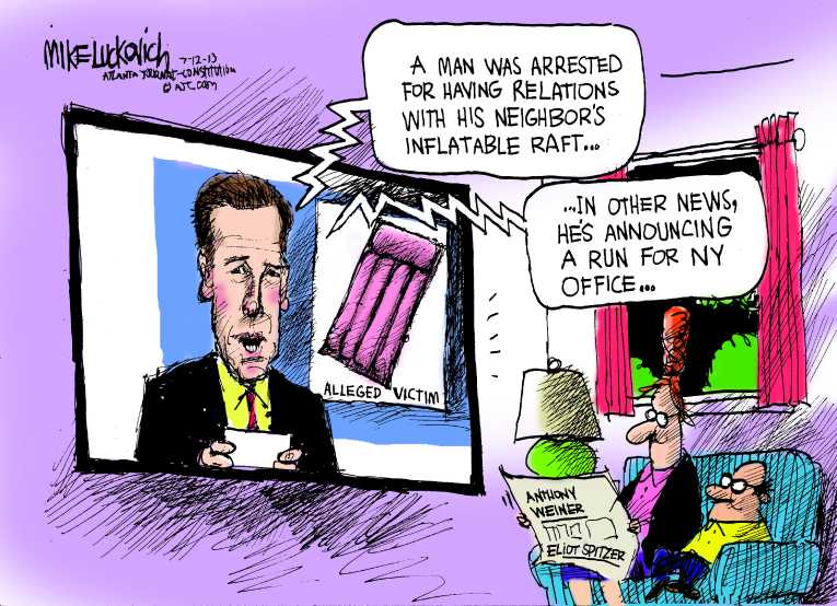 Political/Editorial Cartoon by Mike Luckovich, Atlanta Journal-Constitution on In Other News