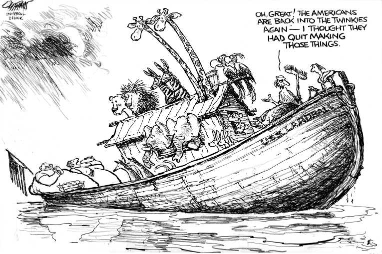 Political/Editorial Cartoon by Pat Oliphant, Universal Press Syndicate on In Other News
