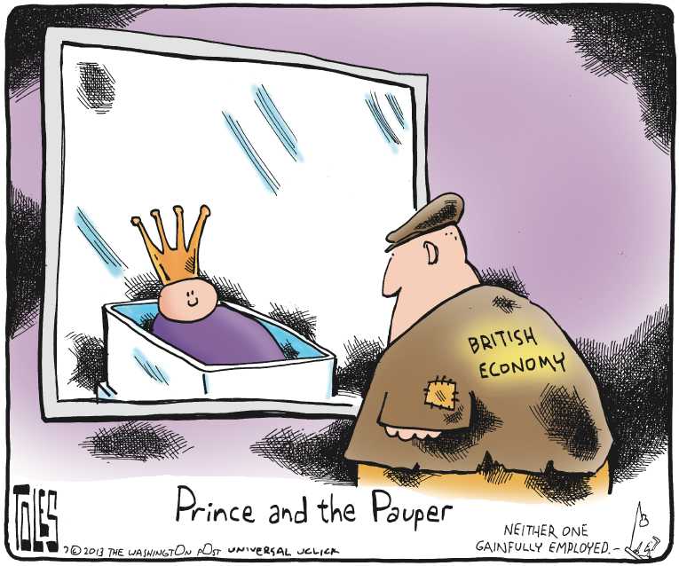 Political/Editorial Cartoon by Tom Toles, Washington Post on Birth!