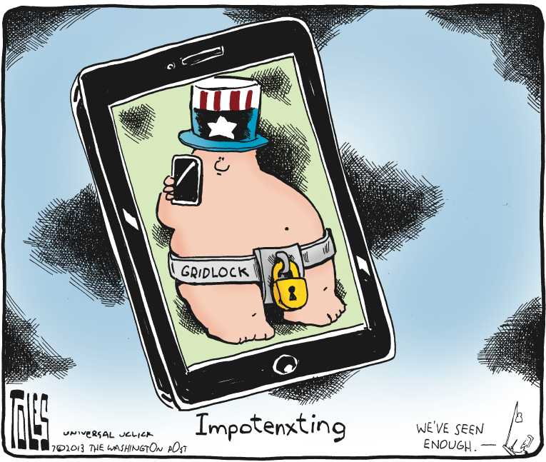 Political/Editorial Cartoon by Tom Toles, Washington Post on Congress Returns to Session