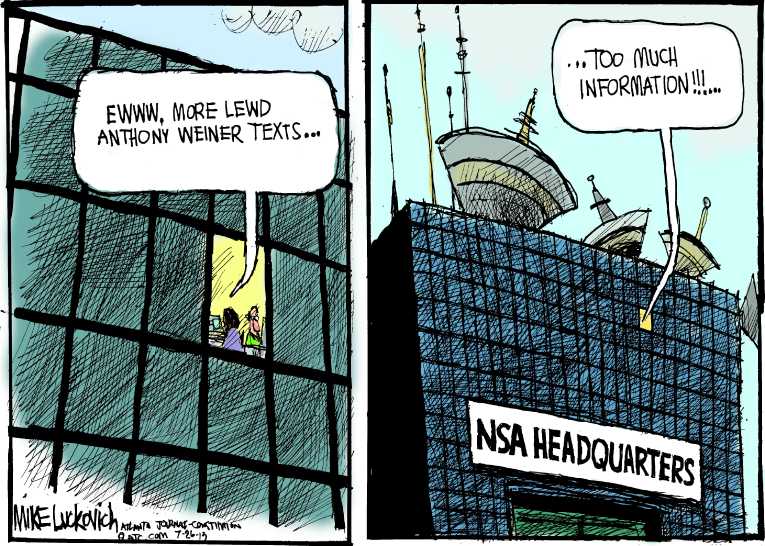 Political/Editorial Cartoon by Mike Luckovich, Atlanta Journal-Constitution on NY Mayor Race Getting Raunchy