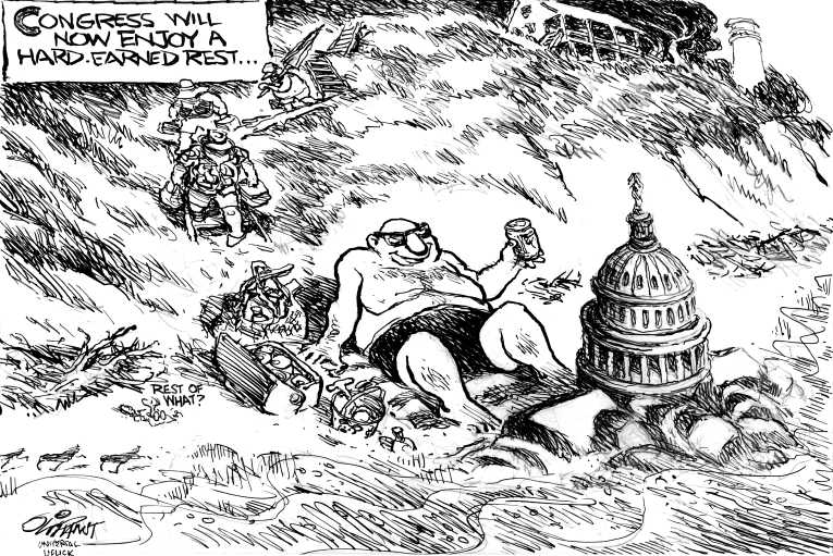 Political/Editorial Cartoon by Pat Oliphant, Universal Press Syndicate on Tea Party Turns Up the Heat