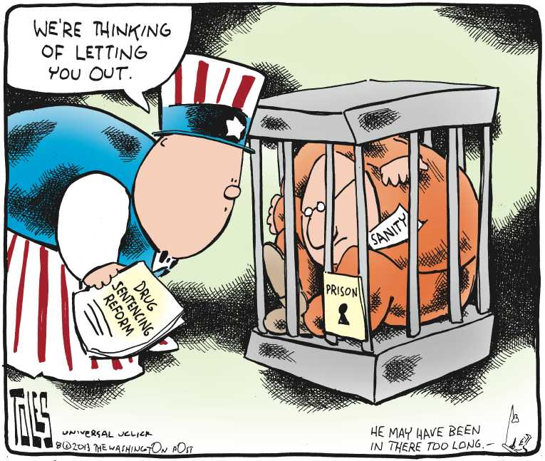 Political/Editorial Cartoon by Tom Toles, Washington Post on Feds Find Their Mellow